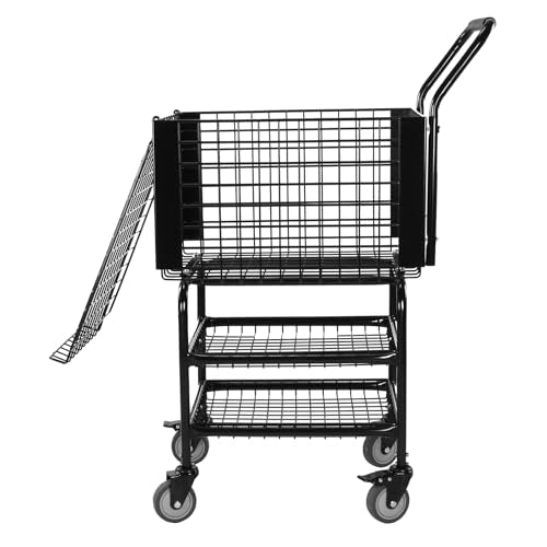 Tennis Ball Basket Cart with Easy Load Wheeled Tennis Ball Hopper Holds 350 Balls for Teaching & Court Use