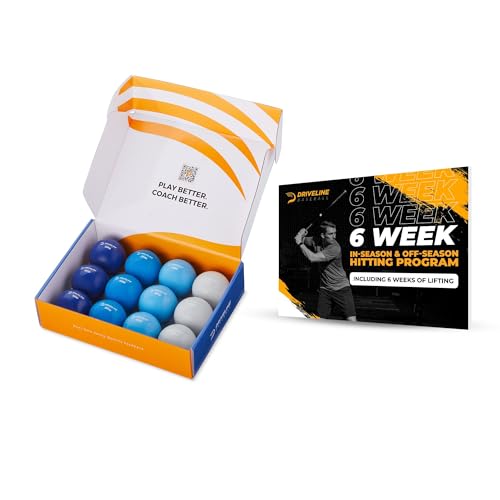 Driveline Baseball PlyoCare® Balls - 12 Heavy Weighted Hitting Practice Balls + Free 6-Week Program