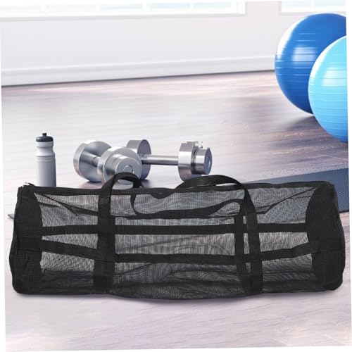 Toyvian Oversized Mesh Sports Bag for Basketball and Soccer Sturdy PVC Athletic Backpack with Adjustable Straps for Gym Yoga and Fitness Gear