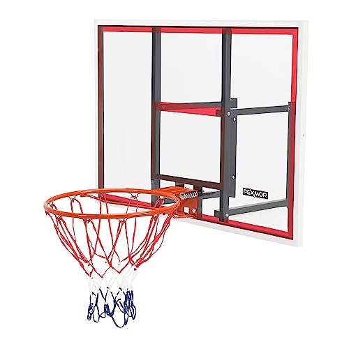 PEXMOR Wall-Mount Basketball Backboard Hoops & Goals Rim Combo Kit&Shatterproof Polycarbonate Board&All-Steel Rustproof Frame&for Standard No.7 Balls