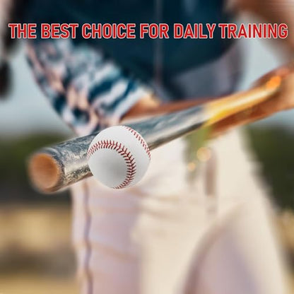 Baseballs, Practice Baseballs, Baseball for Youth Teenager/Adults Players Training Ball, Safe Throwing for Indoor/Outdoor, Batting Practice