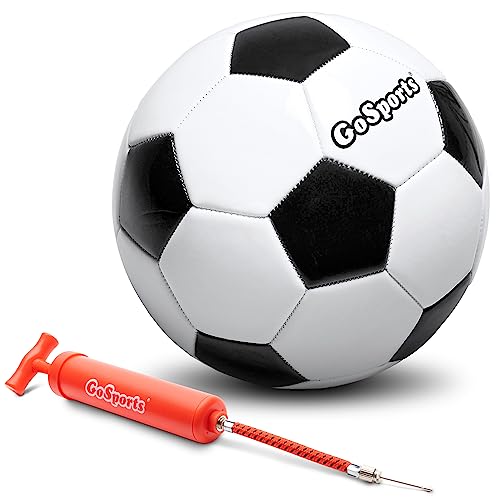 GoSports Classic Black and White Soccer Balls - Single or 6 Pack - Sizes 3, 4, 5 with Ball Pump - size: Sz 3 Single