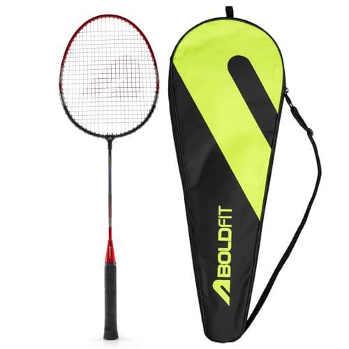 Boldfit Badminton Rackets Aluminium Badminton Racket with Full Cover Bag Standard Shuttle Bat Match Shuttle Bats Lightweight Badminton Shuttle Bat - Blue - style: Aeroflex 1