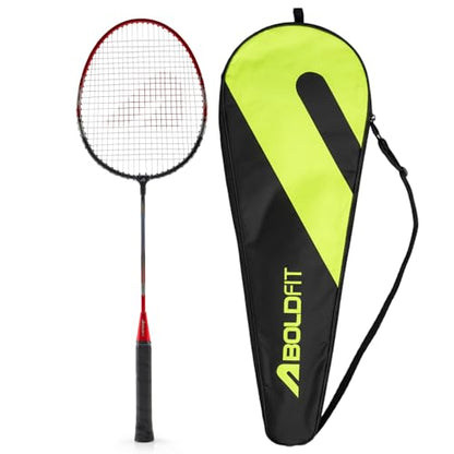 Boldfit Badminton Rackets Aluminium Badminton Racket with Full Cover Bag Standard Shuttle Bat Match Shuttle Bats Lightweight Badminton Shuttle Bat - Blue - style: Aeroflex 1