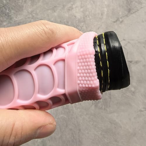 Silicone Pickleball Paddle Grip Cover | Non-Slip Shock Absorbing Handle Sleeve | Anti-Twist Internal Texture with Easy-Install Strips for Enhanced Control & Sweat Resistance - color: Pink