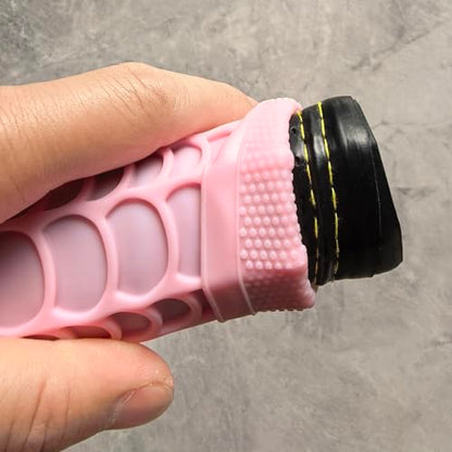 Silicone Pickleball Paddle Grip Cover | Non-Slip Shock Absorbing Handle Sleeve | Anti-Twist Internal Texture with Easy-Install Strips for Enhanced Control & Sweat Resistance - color: Pink