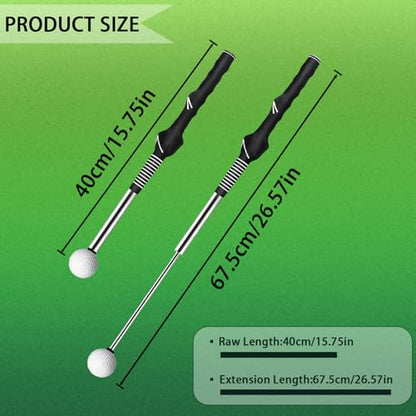 Retractable Golf Swing Trainer, Golf Training Aid and Grip Trainer with Click Feedback for Right-Handed - Ideal Golf Swing Training Aid for Indoor & Outdoor Practice Use1