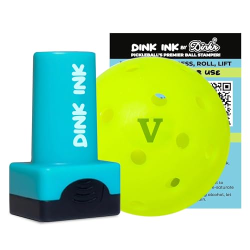 Dink Ink Letters - Self-Inking Reusable Pickleball Marker | Personalize Your Pickleballs with Precision | Quick-Dry, Smudge-Free Durable Ink | Perfect for Marking Your Pickleballs (Letter V) - color: Letter V