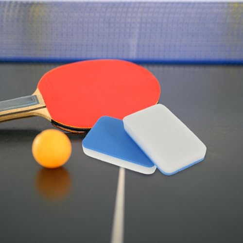 KOMBIUDA 2pcs Table Tennis Paddle Cleaner Kit Portable Racket Cleaning Sponge with Soft Bristles for Dirt Removal Essential Paddle Supplies Go Maintenance