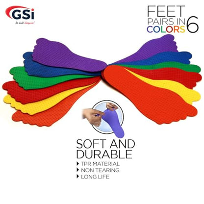 GSi Spot Markers – Non-Slip Non-Toxic Poly Spots – Floor Markers for PE, Sports & Classroom Activities - size: 2.⁠ ⁠Feet