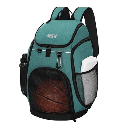 MIER Gym Backpack 40L Basketball Backpack with Ball Compartment & Shoes Storage Multi-Functional Sports Soccer Bag Large Equipment Back Pack Volleyball Backpacks for Men Women