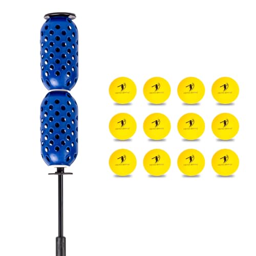 Baseball & Softball Swing Trainer and 12 Durable Foam Balls, Boost Your Bat Speed by Up to 20+ MPH, Unlock Swing Speed Increases. Great Gift for Baseball and Softball - color: Blue, size: Aero Bat Youth+12 Soft Training Balls