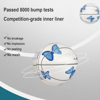 Outdoor Basketball - High Elasticity Indoor Outdoor Basketball, Portable Lightweight Sport Equipment Accessories for Competition Travel Home Beach Court Playground Training Exercise Fun for Kids Teens