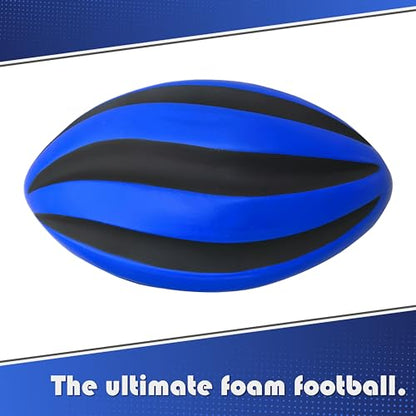 Spiral Foam Football - Soft Foam Football for Kids - 9 Inches - American Football - 1 Each - color: Blue/Black