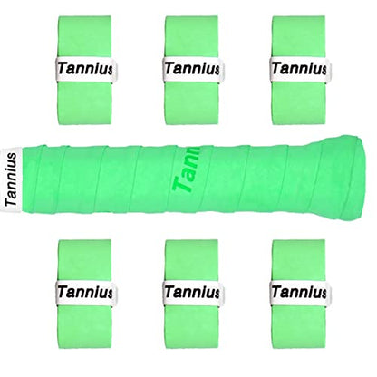 Tennis Racket Grip Tape, 6 Pack Tacky Tennis Grips, Absorbent and Enhanced Tennis Racquet Overgrip - color: Green