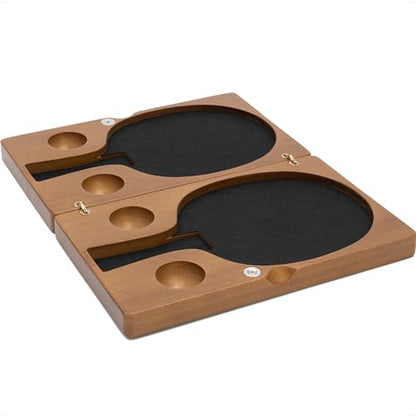 Butterfly Kibako Wooden Case – Rustic Wooden Case with Padded Racket Insert, Metal Hinges, and Magnetic Closure for Protection | Holds One Table Tennis Paddle and Two Balls