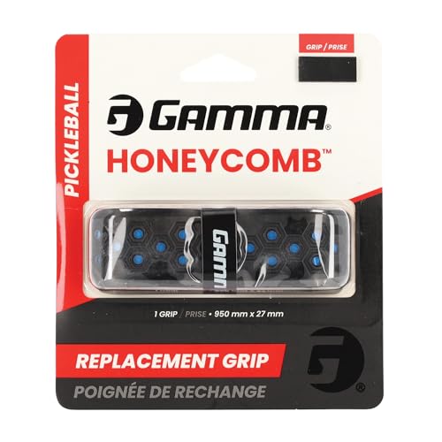 Gamma Honeycomb Cushion Grip for Pickleball Paddles, Moisture-Wicking Pickleball Replacement Grip, Premium Pickleball Equipment for Practice and Games