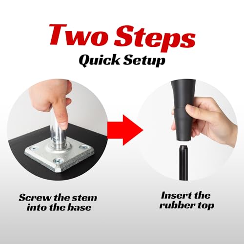 JASCOPRO Portable Batting Tee,Height Adjustable from 25-37 inch Hitting Tee For Baseball and Softball, Easy Assemble Premium Baseball Tee with Rubber Top,Metal Base Softball Tee for Kids/Youths/Adults