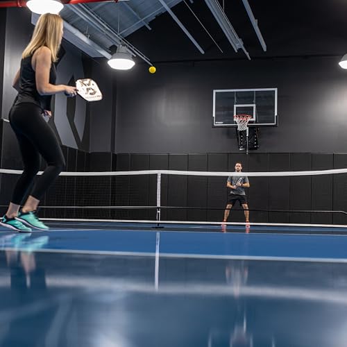 ONIX Pickleball 2-in-1 Regulation-Size Portable Net and Practice Net Set Includes Carrying Case with Wheels