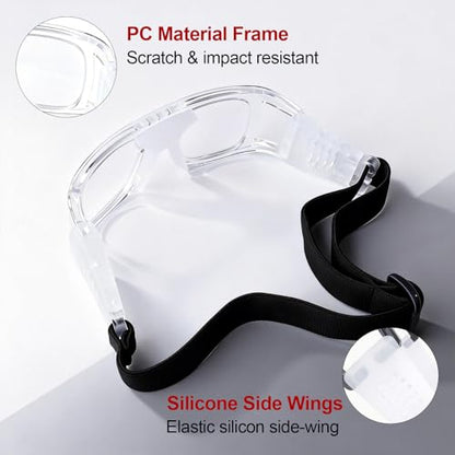 Andux Unisex Sports Glasses Anti Fog Goggles for Basketball Dribbling, Lacrosse, Eye Training LQYJ-01 - color: White
