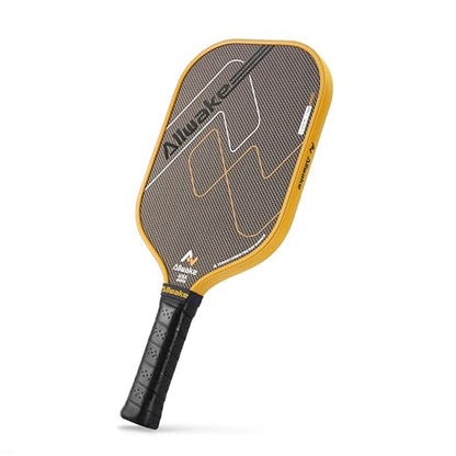 Pickleball Paddles, 3K Titanium Hybrid Carbon Fiber Pickleball Paddles Set, USAPA Approved Elite Control & Power Pickleball Paddle with 16mm Honeycomb Core, Ergo Sweatproof Grip & 360° Edge Protector