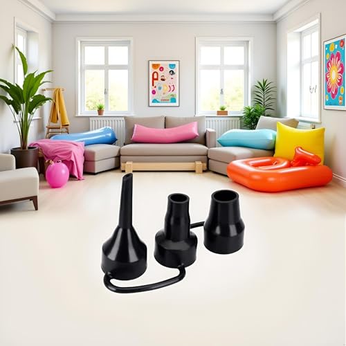 Air Pump Replacement Nozzles: Plastic Nozzles for Inflatables, 3 Sizes for Air Beds/Mattresses, Durable and Practical
