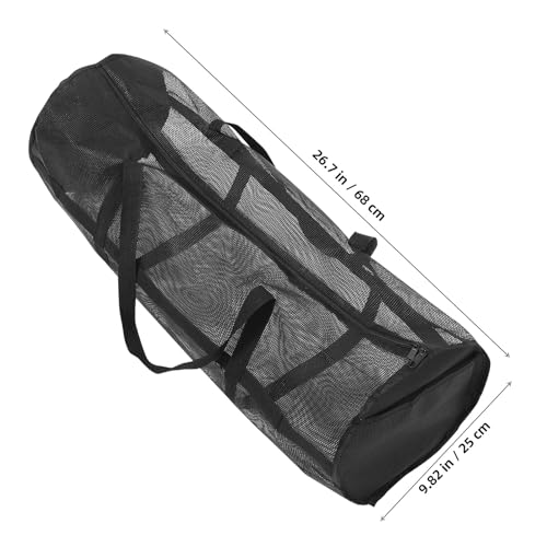 Hemoton Large Capacity Basketball Bag Mesh Sports Ball Storage Carrier with Adjustable Shoulder Strap for Outdoor Training and Team Practice