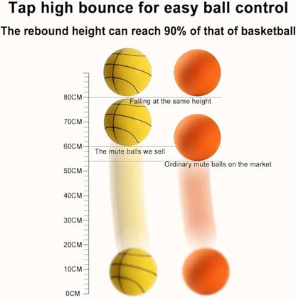 Silent 2025 Upgrade Quiet Foam Basketball, Size 7 (29.5-Inch), High Bounce Noiseless Basketball for Indoor Dribbling and Training