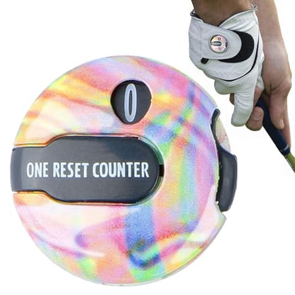Golf Score Counter,Reset Scorer Clip for Gloves - Mini Golf Counter Gloves Attachment up to 12 Shots for Indoor Outdoor Exercise Putting Training