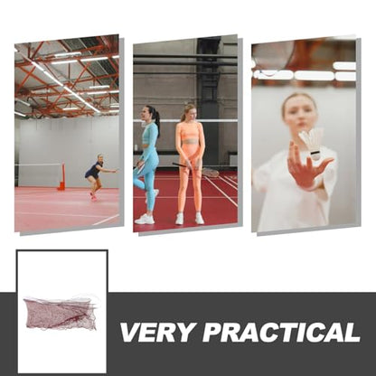 Portable Badminton Net Pickleball Net with Carry Bag Standard Size Sports Barrier for Backyard Volleyball and Outdoor Fitness