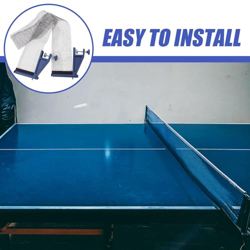 Mikinona Thickened Portable Table Tennis Net with Clamps Reinforced Stability Indoor Outdoor Paddle Ball Net Set for Standard Tables Family Fun and Training Use and Black Mesh