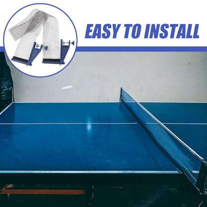 Mikinona Thickened Portable Table Tennis Net with Clamps Reinforced Stability Indoor Outdoor Paddle Ball Net Set for Standard Tables Family Fun and Training Use and Black Mesh
