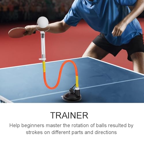 Ping Pong Training Device, PVC Children Single Practice Partner Adjustable Sucker Balls Equipment Elastic Table Tennis Trainer for Tennis Training