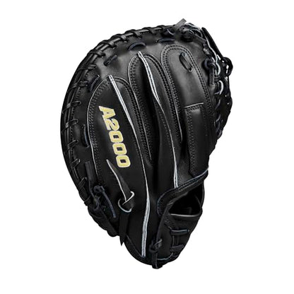 Wilson 2024 Classics Series A2000 Baseball Gloves - color: Black/Yellow, size: Catcher - 33.5"