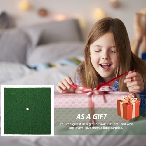 Indoor Golf Practice Mat Portable Swing Training Pad Artificial Turf Hitting Mat for Beginners and Professionals 11.81X11.81 Inches