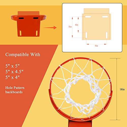Breakaway Basketball Rim, Heavy Duty Flex Rim Replacement 5/8-In, Standard Goal Reinforced Mounting Bracket Fit Most Size Backboards Indoor and Outdoor - style: 3-springs basketballrim