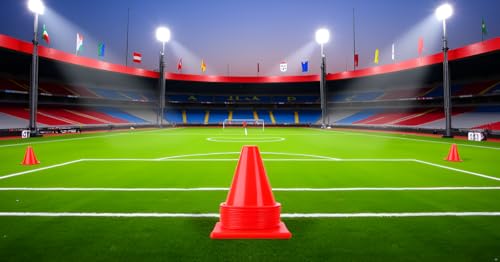 10pcs Football Cones Training Traffic Cones for Training Football(Red)