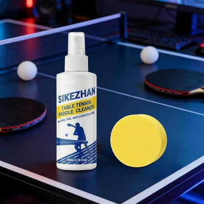 Table Tennis Paddle Cleaner | 100ml Dirt Removal Liquid | Table Tennis Rubber Cleaning Kit - for Eliminate Dirt & Dust Optimal Spin & Control Men Women Gym Sports Maintenance
