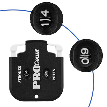 NQEUEPN 3 Pack Golf Counter, 2 Digit Portable Mini Golf Score Indicator Clicker Stroke Counter Black with String for Golf Game Outdoor Sport