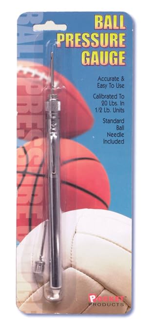 Pocket Pen Pressure Gauge - Compact Pen-Size Ball Pressure Gauge - Fits in Pocket - Check Air Pressure for Volleyballs, Basketballs & Footballs - Reads up to 20 Ibs - style: Pocket Pen