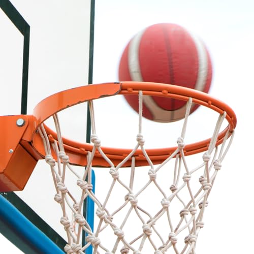 KESYOO Basketball Net Replacement Wire: Plastic-Coated Steel Cable for Outdoor Rim - Hoop String Cord with Aluminum Buckle 70.86 Inch