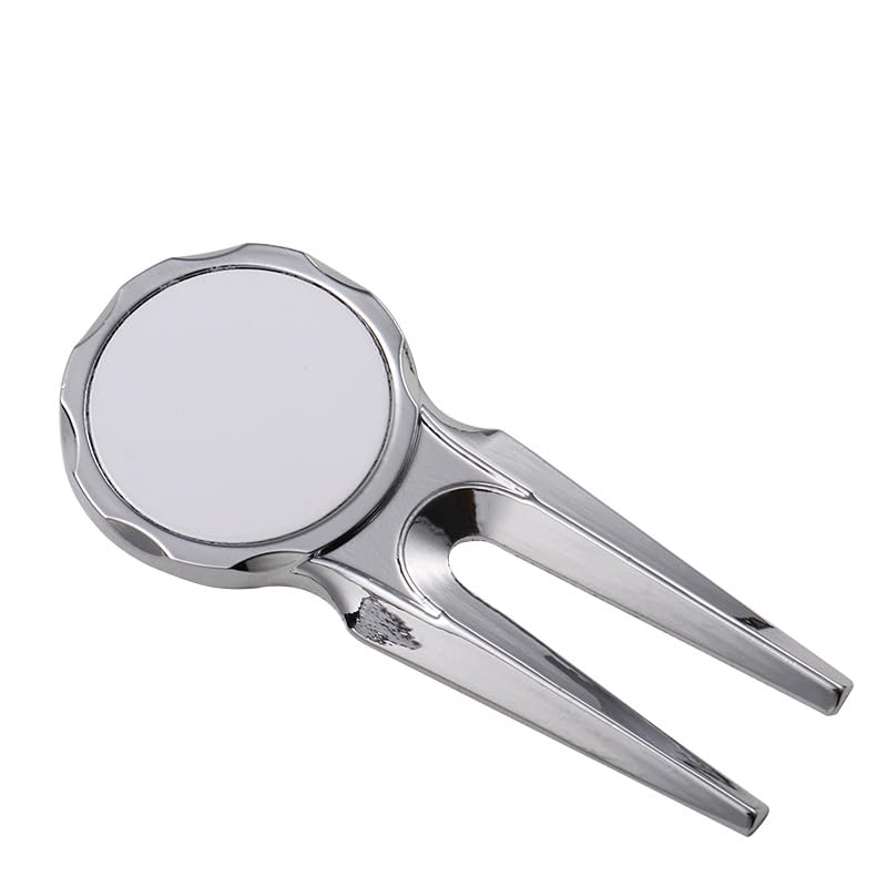 30pieces Sublimation Blank Golf Fork Divot Repair Tool Divot Tool and Ball Marker, DIY Heat Transfer Print Gift Ideas Golf Fork Multitool for Men Golfers