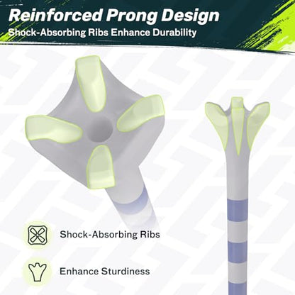 SAPLIZE Upgraded 4-Prong Golf Tees Plastic, 50/100/120/200 Pack (1-1/2", 2-3/4'', 3-1/4"), Engineered to Reduce Friction & Side Spin, Unique Golf Gifts for Golfers - color: Blue (100pcs, 3-1/4'') & White (20pcs, 1-1/2'')