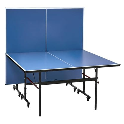 VEVOR Ping Pong Table, Professional Table Tennis Game, Indoor MDF Portable Table Tennis Table, Foldable Ping Pong Table with Quick Clamp Net and Lockable Wheel, 10 Minute Easy Assembly, 12mm Tabletops