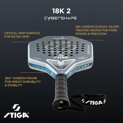 STIGA Cybershape Padel Racket - size: 18K