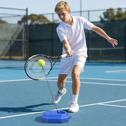 Tennis Trainer, Tennis Practice Rebounder, Tenniss Buddy, Solo Training Equipment with Fillable Baseboard & Rope, Used for Backyard, Local Court, Or Even Park