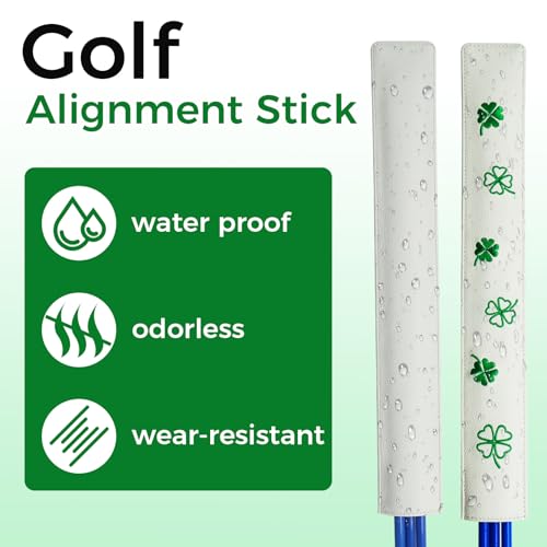Golf Alignment Stick Cover Case Holder Hold at Least 3 Sticks Lucky Clover Pattern Design