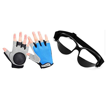 Basketball Dribble Skill Training Assistants,1 Sets of Basketball Dribbling Glasses Goggles and Finger Training Anti Grip Dribble Gloves for Kids Youth and Adult
