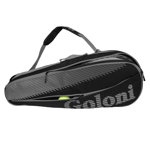 Goloni | 3 Racquet Tennis Bag, for Professional or Beginner Tennis Players, Rackets Cover Bag with Protective Pad & Lightweight | Unisex Design for Men, Women, Youth and Adults - color: Grey