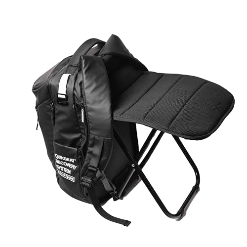 Courtside Pickleball Backpack with Built-In Folding Chair (Up to 300 lbs) | QuikSeat Recovery System | Fits 2+ Paddles, Shoes, Water Bottle Pockets & Safety Compartments for Men & Women